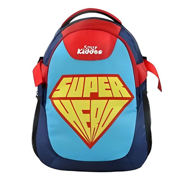 Smily Kiddos - Super Hero Junior School Backpack - Blue