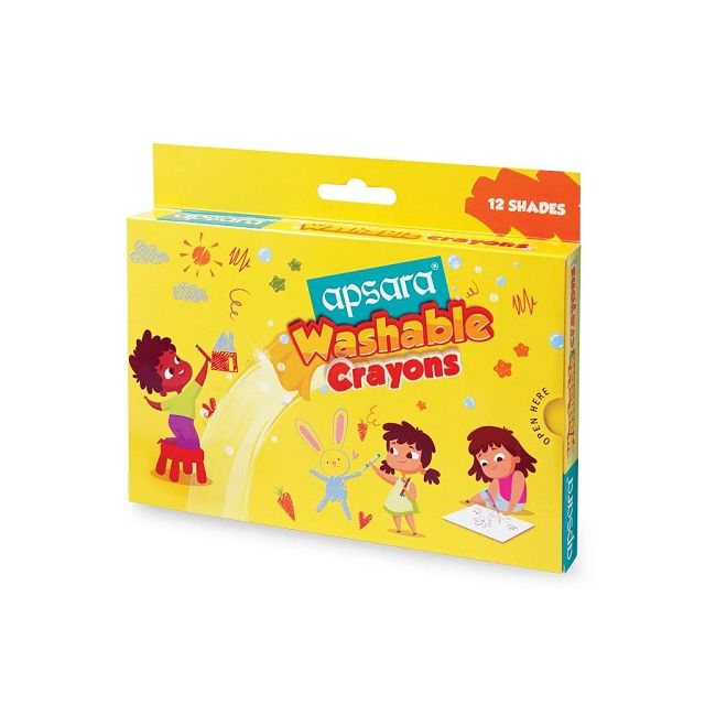 Apsara - Washable Crayons 12 Colours