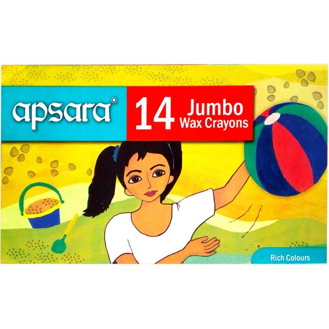 Apsara - Wax Crayon Jumbo 14 Colour